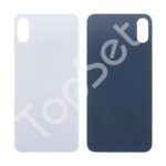 Задняя крышка iPhone Xs Белый (стекло, широкий вырез под камеру, логотип) - ПРЕМИУМ