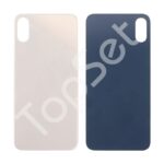 Задняя крышка iPhone Xs Золото (стекло, широкий вырез под камеру, логотип) - ПРЕМИУМ
