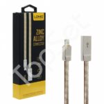 Кабель USB - Lightning (iPhone) LDNIO LS20 (оплетка нейлон) Золото