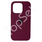 Чехол силиконовый iPhone 14 Pro Max/14Pro Max/14ProMax Silicone Case (с закрытым низом) Красно-пурпурный