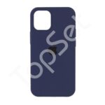 Чехол силиконовый iPhone 12 Pro Max/12Pro Max/12ProMax Silicone Case (с закрытым низом) Серо-синий