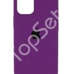 Чехол силиконовый iPhone 12/iPhone 12 Pro/12Pro Silicone Case (с закрытым низом) Виноградно-фиолетовый