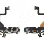 Шлейф iPhone 13 Pro/13Pro на системный разъем/микрофон Белый - ПРЕМИУМ