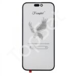 Стекло (переклей) iPhone 15 Plus/15Plus/15+ в сборе с OCA пленкой Черный - ОРИГИНАЛ (Feaglet)