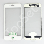 Стекло (переклей) iPhone 8/8G/SE (2020) в сборе с рамкой и OCA пленкой Белое - ОРИГИНАЛ (Mitsubishi)