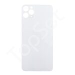 Задняя крышка iPhone 11 Pro Max (A2218) Белый (стекло, монолит, широкий вырез под камеру, логотип) - ПРЕМИУМ