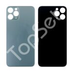 Задняя крышка iPhone 11 Pro Темно-зеленый (стекло, широкий вырез под камеру, логотип) - ПРЕМИУМ