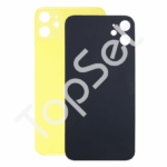 Задняя крышка iPhone 11 Желтый (стекло, широкий вырез под камеру, логотип)