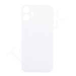 Задняя крышка iPhone 12 mini Белый (стекло, широкий вырез под камеру, логотип) - ПРЕМИУМ