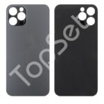Задняя крышка iPhone 12 Pro/12Pro Серый (стекло, узкий вырез под камеру, логотип)