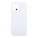 Задняя крышка iPhone 12 Pro (A2407) Белый (стекло, монолит, широкий вырез под камеру, логотип) - ПРЕМИУМ