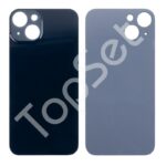 Задняя крышка iPhone 13 Черный (стекло, широкий вырез под камеру, логотип) - ПРЕМИУМ
