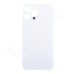 Задняя крышка iPhone 13 Pro (A2640) Белый (стекло, монолит, широкий вырез под камеру, логотип) - ПРЕМИУМ