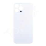 Задняя крышка iPhone 13 Pro Max (A2645) Белый (стекло, монолит, широкий вырез под камеру, логотип) - ПРЕМИУМ
