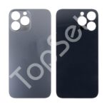 Задняя крышка iPhone 13 Pro Max Серый (стекло, широкий вырез под камеру, логотип) - ПРЕМИУМ