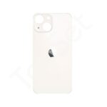Задняя крышка iPhone 14 Plus/14Plus/14+ Белый (стекло, широкий вырез под камеру, логотип)