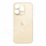 Задняя крышка iPhone 14 Pro Max/14Pro Max/14ProMax Золото (стекло, широкий вырез под камеру, логотип)
