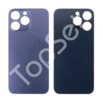 Задняя крышка iPhone 14 Pro Max Темно-фиолетовый (стекло, широкий вырез, логотип) -  ПРЕМИУМ