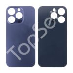 Задняя крышка iPhone 14 Pro Темно-фиолетовый (стекло, широкий вырез камеры, логотип) - ПРЕМИУМ