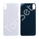 Задняя крышка iPhone Xs Max/XsMax Белый (стекло, широкий вырез под камеру, логотип) - ПРЕМИУМ