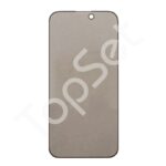 Защитное стекло "Антишпион" iPhone 16 Plus/16Plus/16+ Черный (Закалённое, полное покрытие)